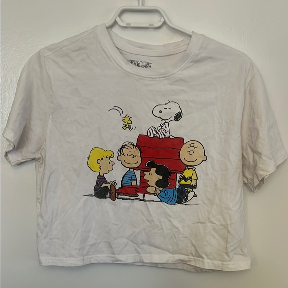 Peanuts women crop top White Graphic